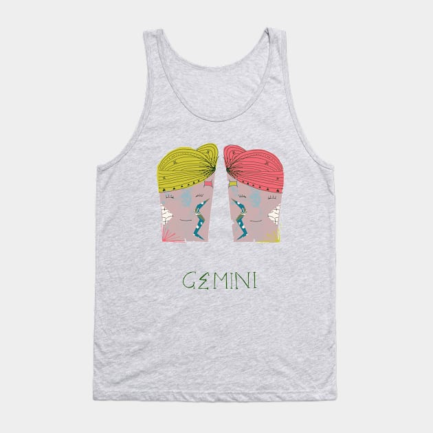 gemini Tank Top by nosheendesigns